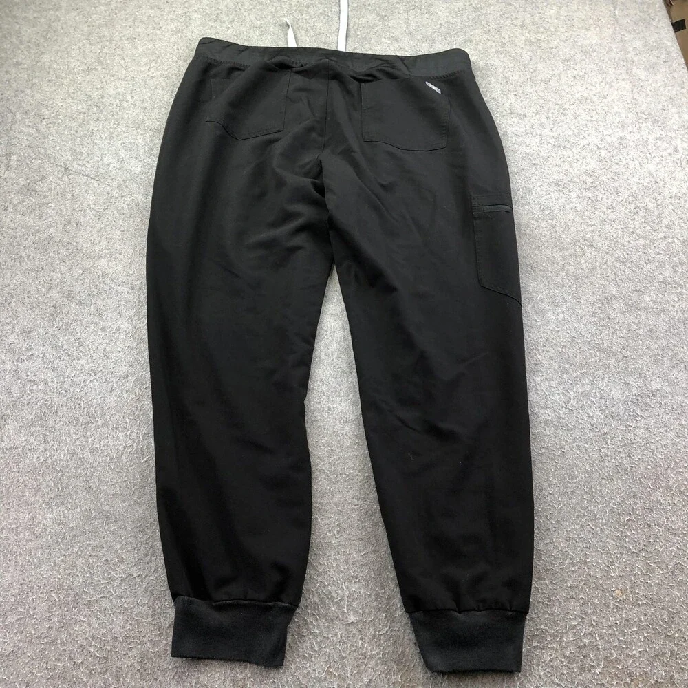 FIGS Technical Collection Jogger Pants Mens XL Black Scrub Elastic Waist Pockets